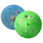 N010 Зонтик китайский 53см, d.82см дерево, бамбук, ткань в ассорт.
